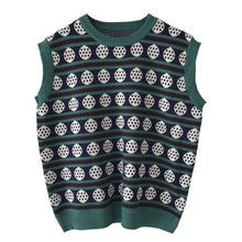 Load image into Gallery viewer, [EAM] Green Big Size Knitting Sweater Loose Fit Round Neck Sleeveless Women Pullovers New Fashion Tide Autumn Winter 2020 1DB855