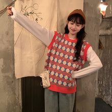 Load image into Gallery viewer, [EAM] Green Big Size Knitting Sweater Loose Fit Round Neck Sleeveless Women Pullovers New Fashion Tide Autumn Winter 2020 1DB855